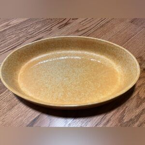 Coche Stoneware yellow speckled oval dish